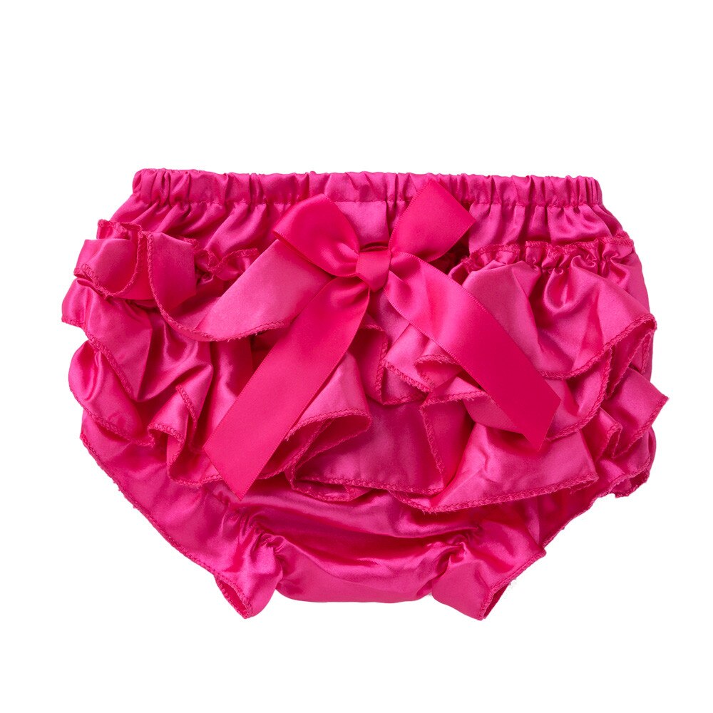 Baby Girls Boys Clothes Shirt Autumn Toddler Baby Infant Girl Bowknot Ruffle Bloomer Nappy Underwear Panty Diaper free ship: Hot Pink / 3M
