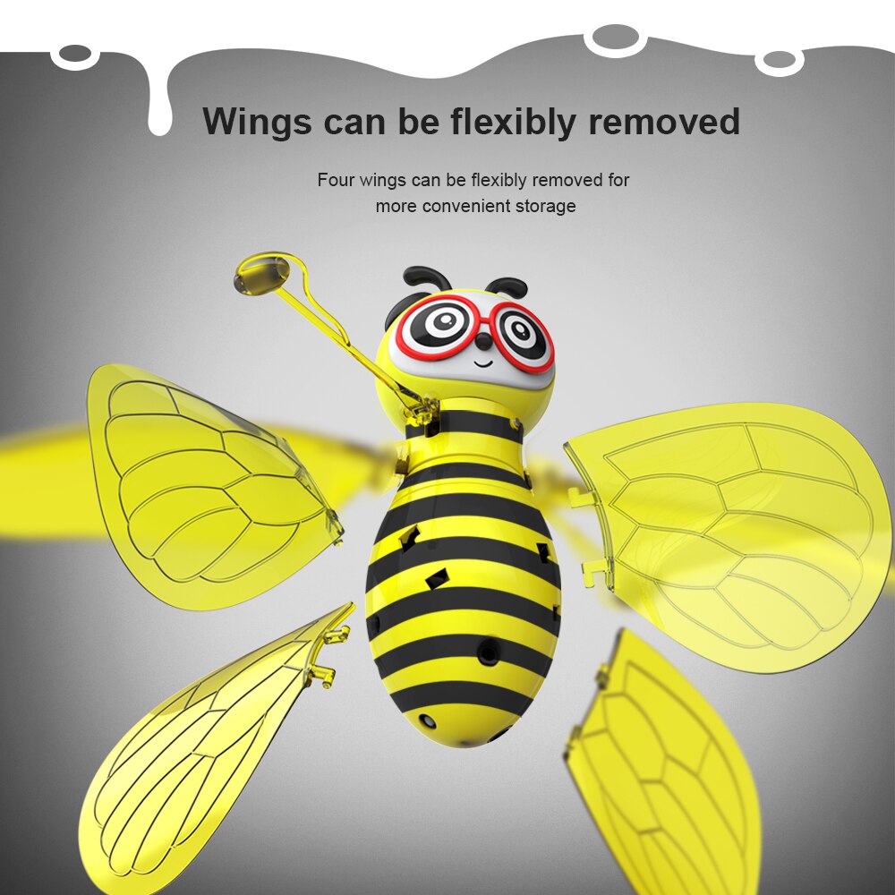 Flying toy RC Animal RC Bee Electronic Infrared Induction Aircraft Hand Sensor Portable Control Toys Mini Helicopter Kids