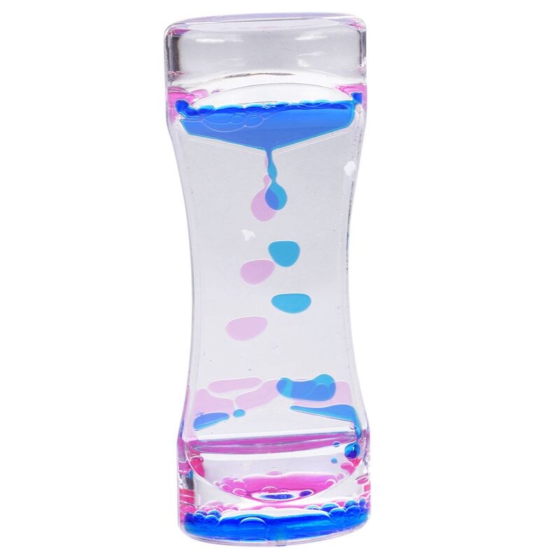 Liquid Timer Bubble Motion Timer for Sensory Play Visual Bubble Gravity Blue+Rose Red