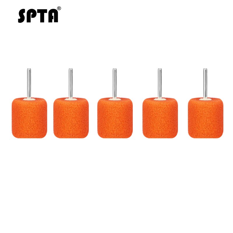 SPTA 78 pièces Mini tampon de polissage détaillant voiture polissage roue peinture Flexible arbre Kit marchandises pour voiture polonais perceuse polisseuse phare: 5Pcs Orange Cylinder