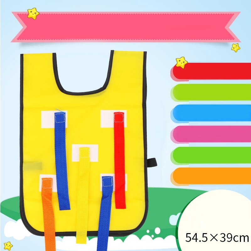 Children's Toys Outdoor Sports Game Vest Kindergarten Grab Tail Children Training Equipment Group Tail Pulling Game: adult yellow vest