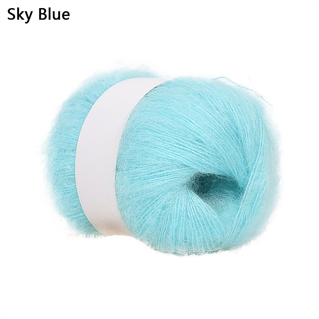 Wool Thread DIY Woven Yarn Hand Knitting Crocheted Blanket Crochet Yarn пряжа нитки для вязания knitting рукоделие кашемир 20: Sky Blue
