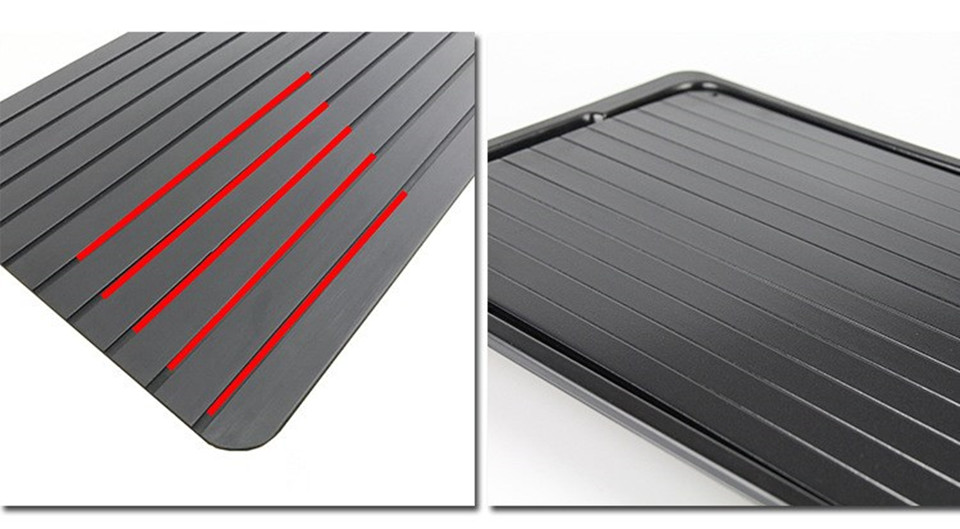 Hamburger Meat Beef Defrosting Tray Make Tool Metal Plate Defrosting Tray Safe Fast Thawing Frozen Meat Defrost Kitchen Tool