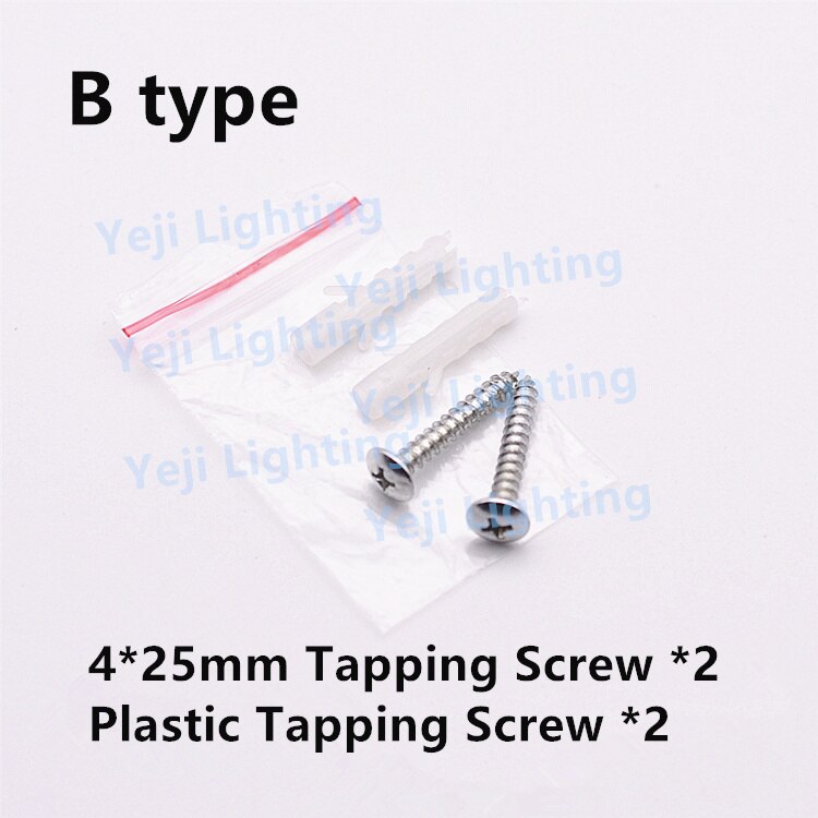 Ceiling rose hanging board screw accessories package Plastic expansion screws, self-tapping screws Lighting Accessories