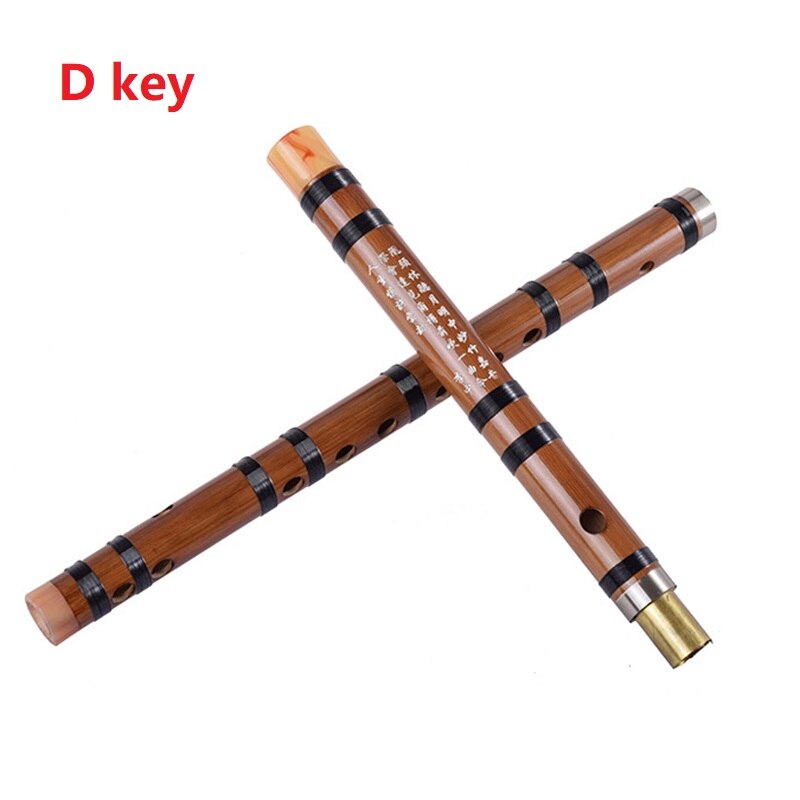 2-section Bamboo Flute Single-plug White Copper Nylon Thread Folk Musical Instrument C/D/E/F/G Key With Bag Glue Membrane: 04