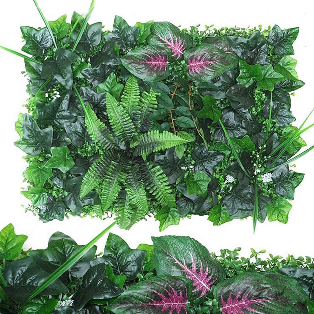 Artificial Plant Hedge Panel UV Protected Privacy Fence Screen For Outdoor Garden Backyard 40*60CM: C