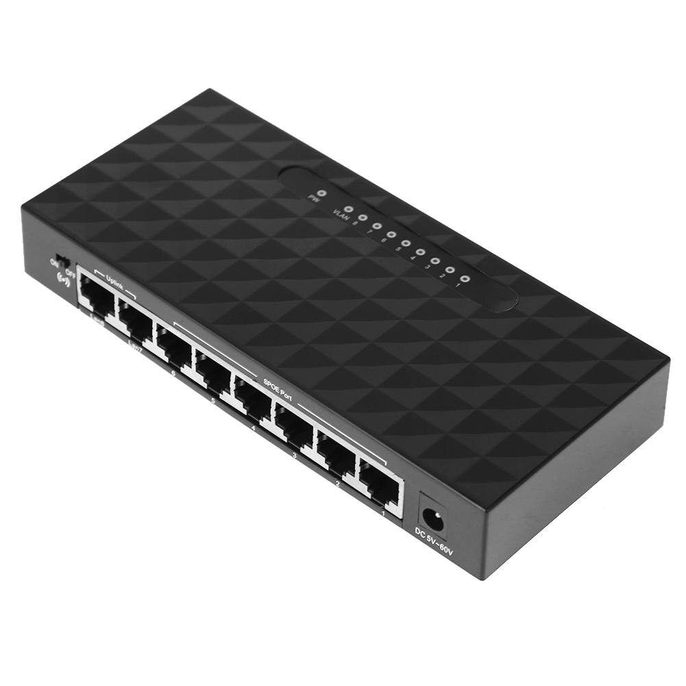 8 Hafen 10/100 POE Ethernet Netzwerk Schalter Lan Hub Ethernet Clever schalten