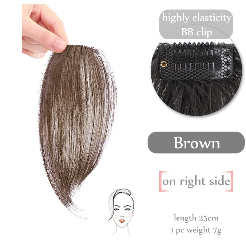 Gordijn Pony Haarstuk Synthetische Pruik Voor Vrouwen Party Natuurlijke Haar Kleur Zwart Bruin Clip In Hair Extension Fringe Koreaanse stijl: R230