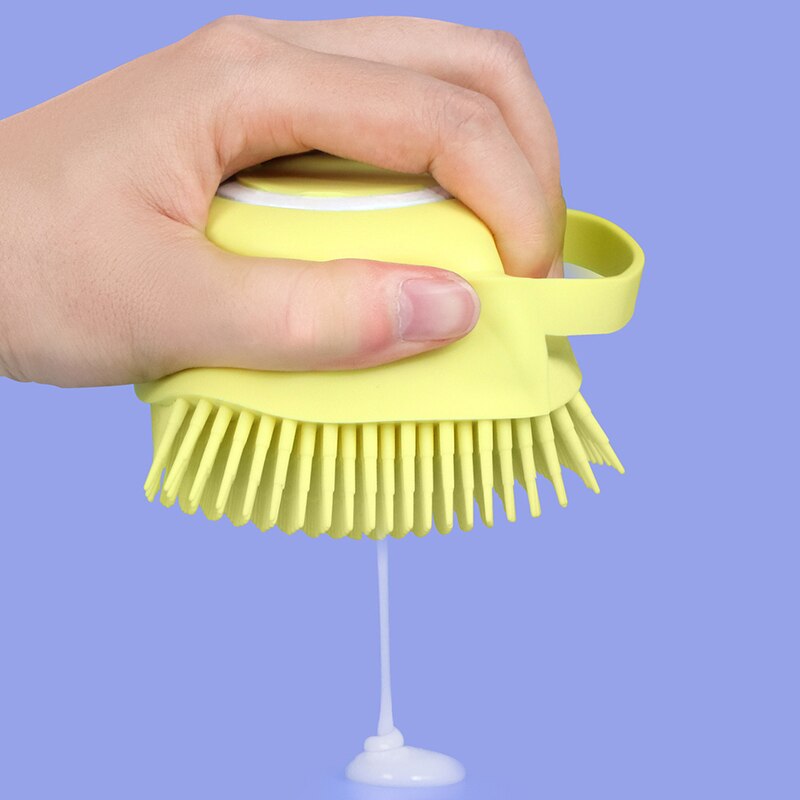 Brosse de bain multifonction en Silicone pour bébé et enfant, peut être installée avec un Gel douche, un shampoing, un masseur pour la peau sans douleur