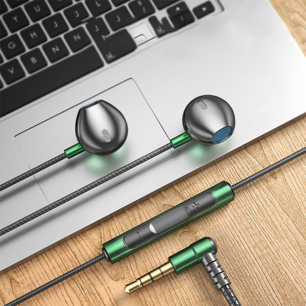 1,2 m in-Ohr 3,5 mm/Typ-C-Kopfhörer, kabelgebundene Ohrhörer, 90-Grad-Winkelstecker, Kopfhörer mit Mikrofon, Headset, Gamer, Sport für Mobiltelefone
