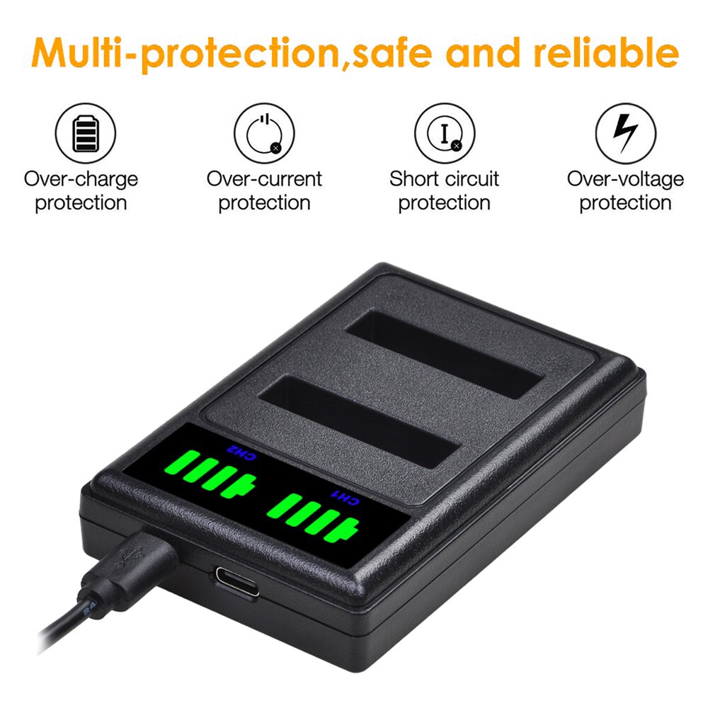 1350mAh Battery with Charger for Sony NP-FG1 NP-BG1 for Sony Cyber-Shot DSC W220 H55 HX9V HX20V HX5V H20 W300 H50 HX400 W55