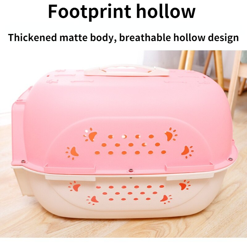 Airline Approved Pet Box Carrier Small Animal Portable Durable Cat Cage Breathable Travel Case For Rabbits Pet Accessories