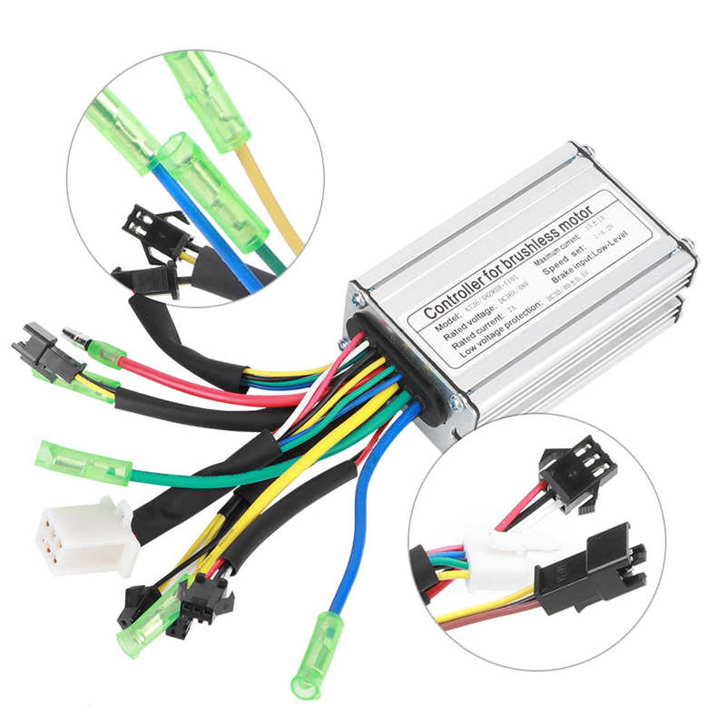 Elcykel kt controller 36v/48v 9 tube squarewave 15a/17a/22a controller til e-bike 250w/350w/500w motor konverteringssæt