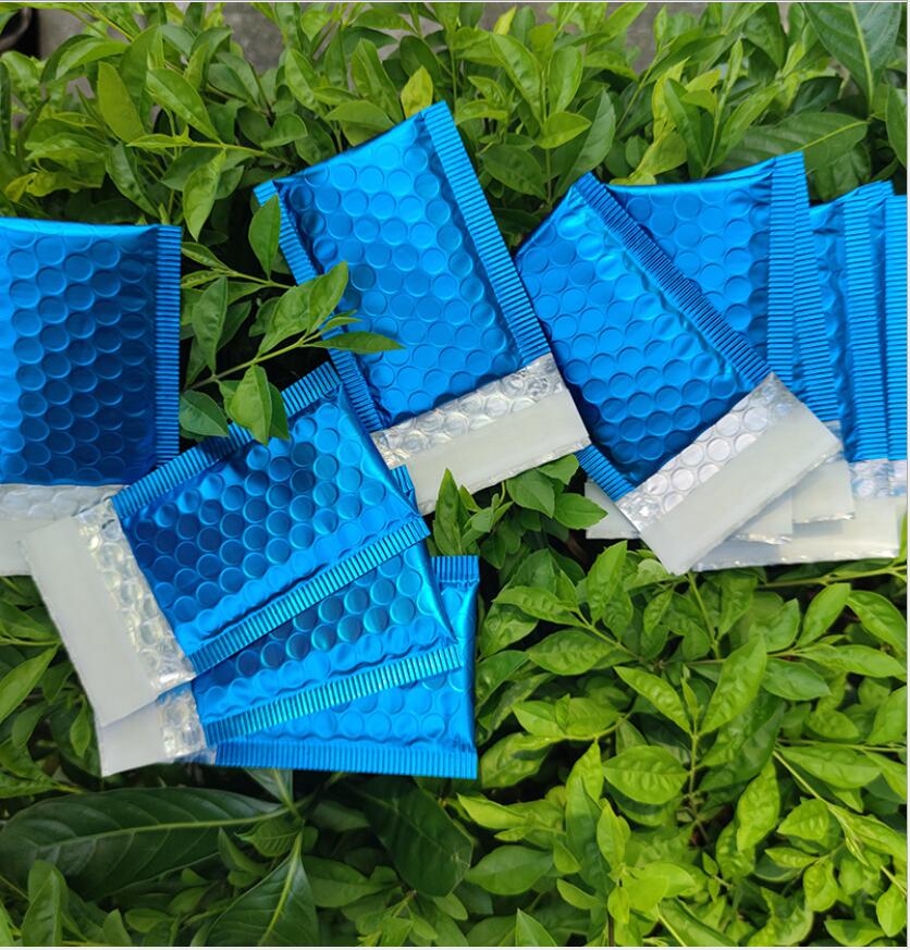 50 szt. Aluminiowa folia niebieskie koperty bąbelkowe koperty wyściełane wysyłka koperta bąbelkowa torebka wysyłkowa