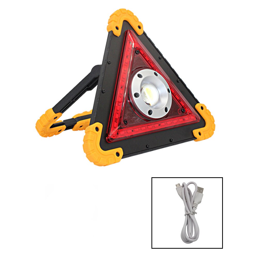 COB LED rechargeable camping lantern flashlight worklight 18650 portable spotlight Searchlight led working light Warning lampe: Type 1 A