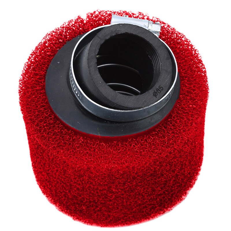 Esponja para filtro de aire de espuma con cuello y curvatura de 35mm, Scooter Dirt Pit Bike, accesorios para motocicleta, piezas