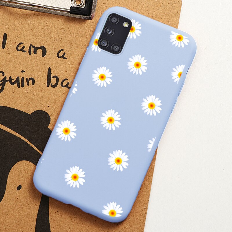 Per Samsung Galaxy A31 custodia morbida custodia protettiva in Silicone TPU Cover per Samsung A 31 a31 6.4 "Fundas Cute Cats Flower Coque Bag: Kqz95-12xchuju