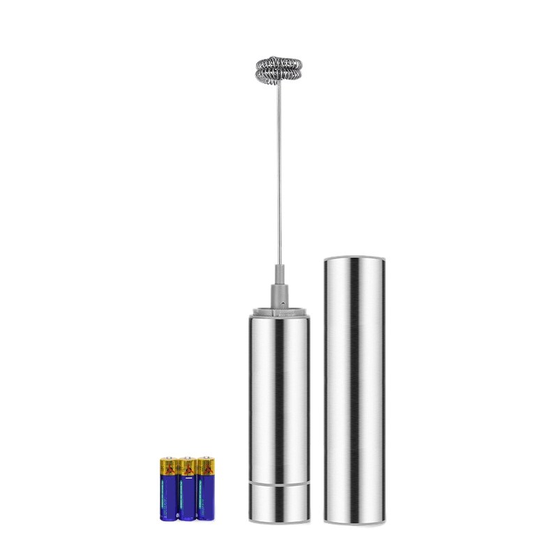 Milk Frother Handheld Three-Layer of Whisk- Battery Operated Electric Foam Maker for Coffee, Cappuccino, Chocolate: Default Title