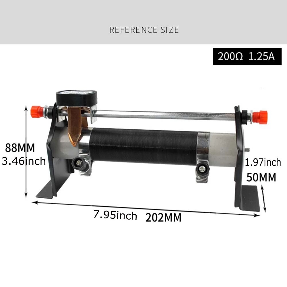 Schuiven Rheostat- 200 Ohm 1.25 Amps School Laboratorium Natuurkunde Sliding Leermiddel Wetenschap Leren Educatief Speelgoed