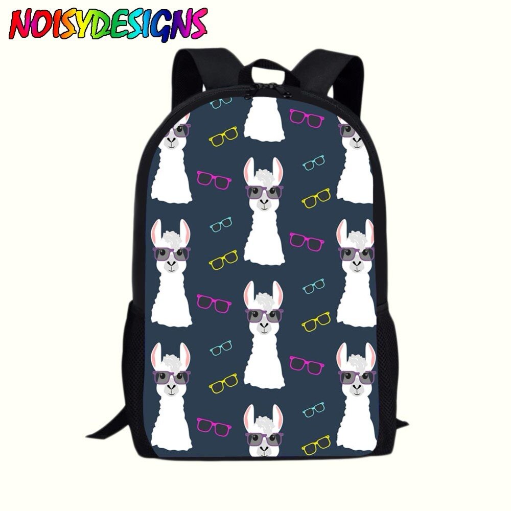 Student Llama Backpack Graphic Backpack School Alpaca Book Travel Shoulder Bag Llama Toy Bags Llamas Fortnit Stuffed Bag