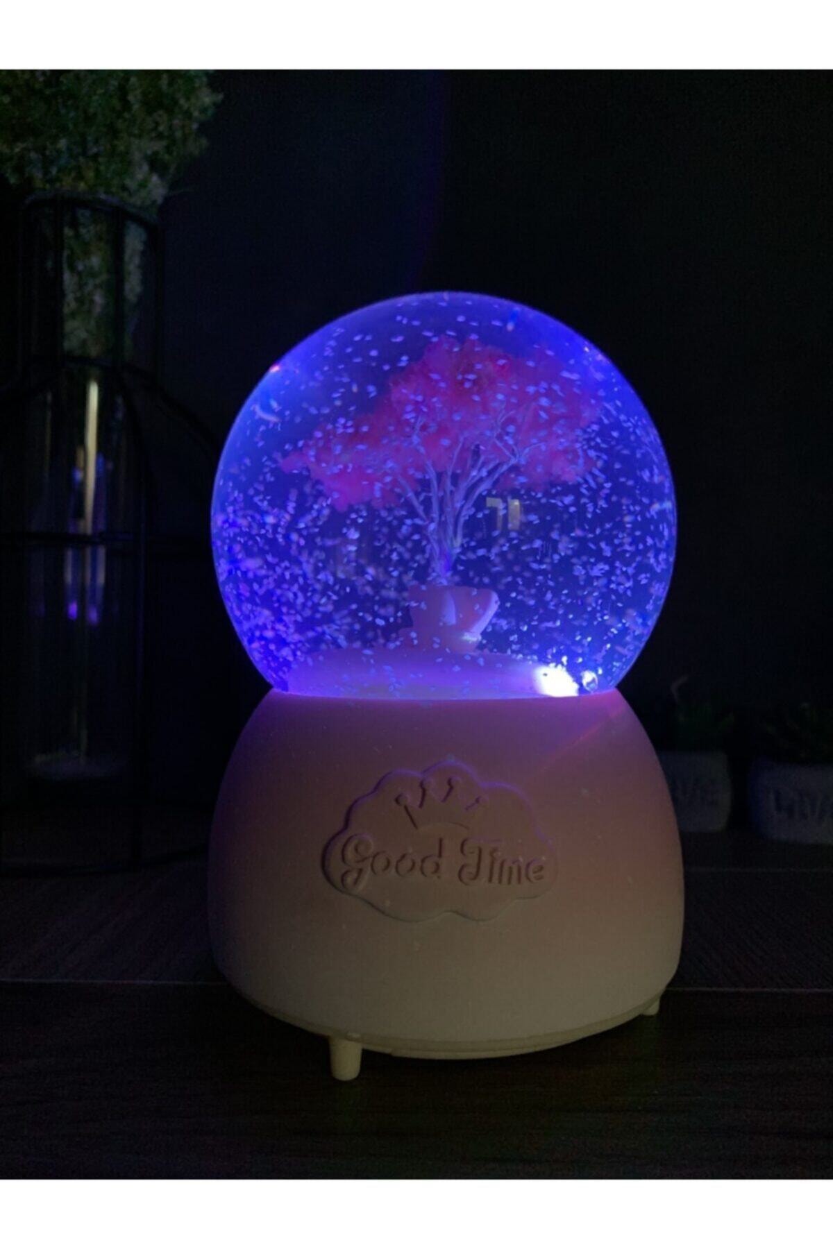 Oversized Snow Globe with Music Light Automatic Snow Blower Crystal Balls Magnetic Globes Items Home Office Decoration