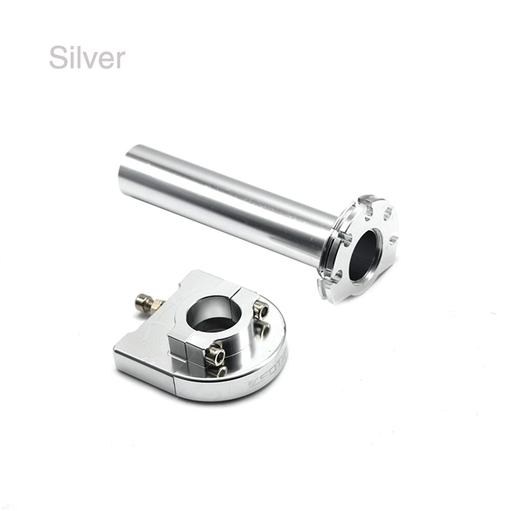 ZSDTRP Aluminum Grip Throttle Motorcycle Handle Bar Grip Throttle Assist CNC Alloy Twist Gas Handle for KTM: Silver