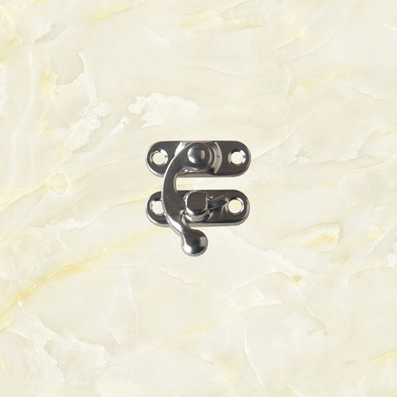Antik metal lås små møbler hardware 5 stk / lot populære dekorative hasper horn låse med skruer smykkeskrin hængelås: Venstre 2