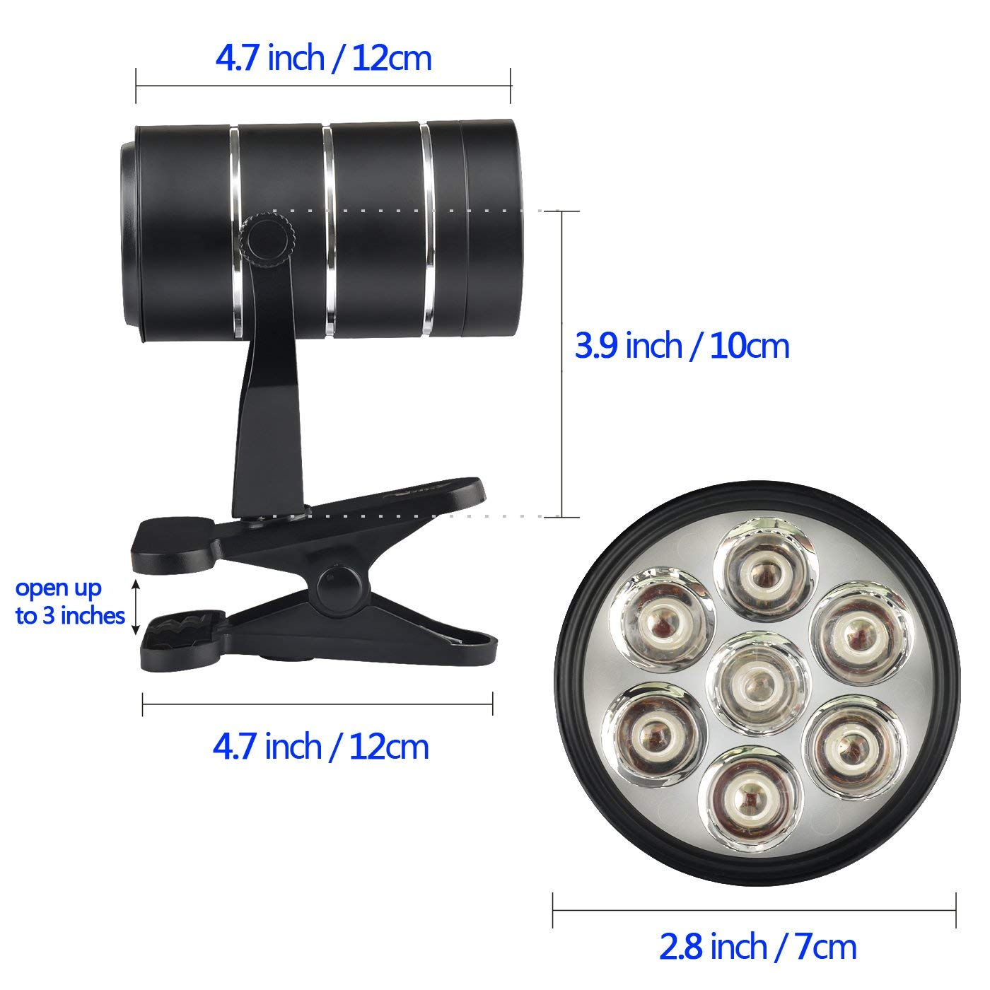 LED Grow Lamp Spectrum 7 W Verstelbare Plant Licht Flexibele Klem Base voor Indoor Planten Lamp voor Tuin Kas organische