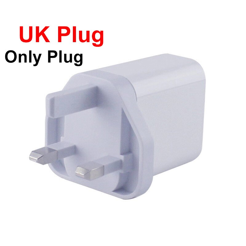 Carga rápida carregador usb para iphone 12 para samsung para huawei digital carregador de parede de carregamento rápido tipo c cabo de carregamento pd 20w: UK plug