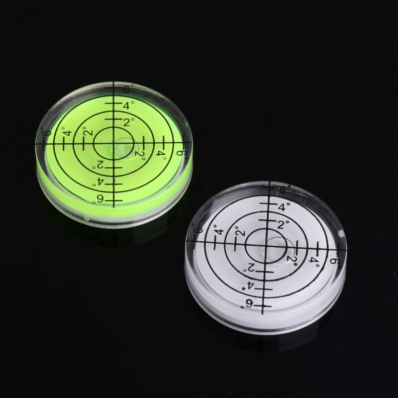 1Pc Bulls-eye Bubble Degree Marked Surface Spirit Level For Camera Circular 32x7mm W315