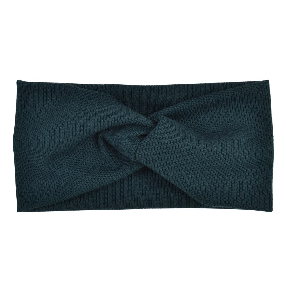 Bandeau Turban en coton pour femmes, couleur unie, bandeau à nœud pour filles, accessoires pour cheveux, bandeau élastique torsadé pour femmes: 12