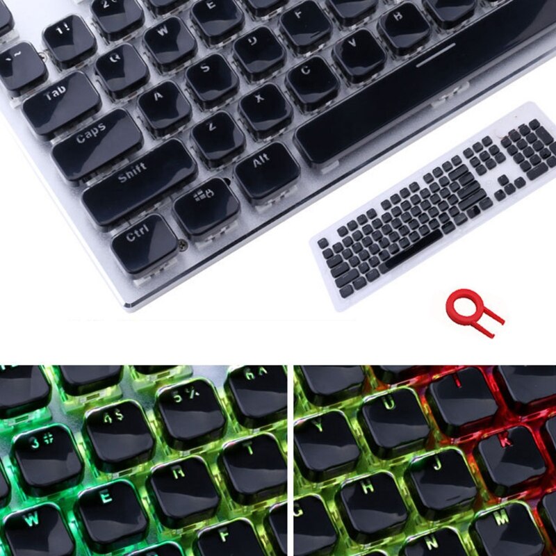Low Profile Keycap Set for cherry MX Backlit Mechanical Keyboard Crystal Edge 62KA