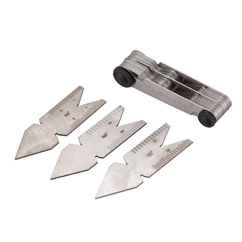 ! Screw thread pitch cutting gauge tool set 4pcs centre gage 55&60 Degree Inch & Metric: Default Title