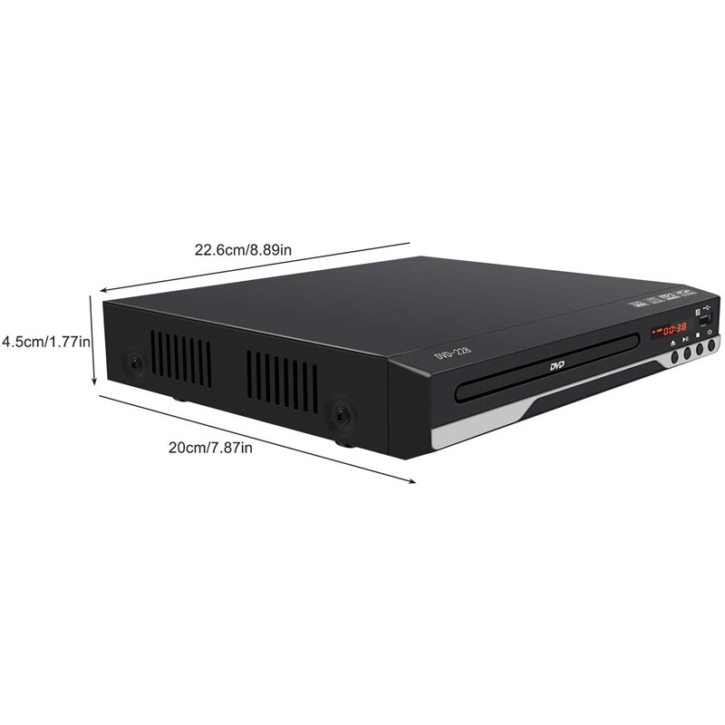 Draagbare Dvd-speler voor TV Home Ondersteuning Usb-poort Compact Multi Regio DVD/SVCD/CD Speler met Afstandsbediening controle