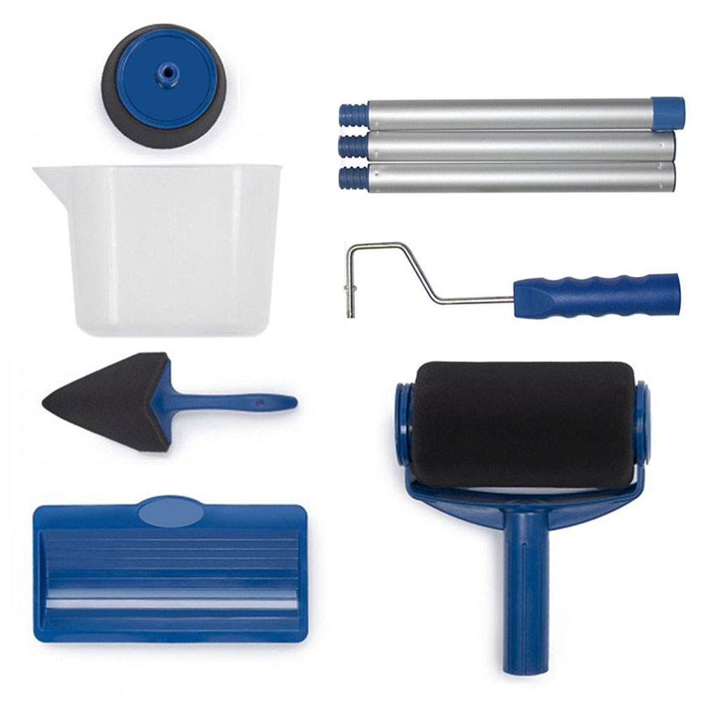 5/8Pcs Paint Roller Decorative Paint Runner Pro Roller Brush Tools Set Paint Roller Set for Room Wall Painting