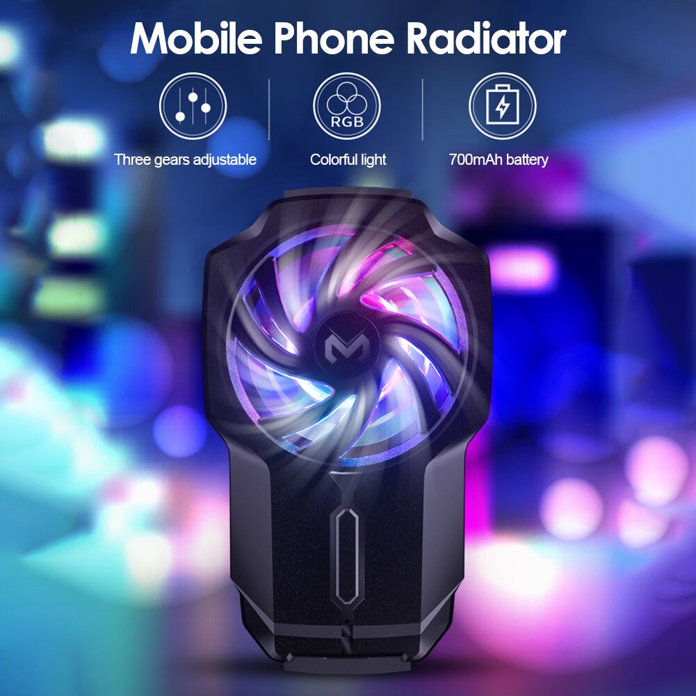 Universal Mobile Phone Cooler Adjustable Mobile Phone Gamepad Cooling Fan With RGB Backlight For iPhone Xiaomi Huawei Samsung