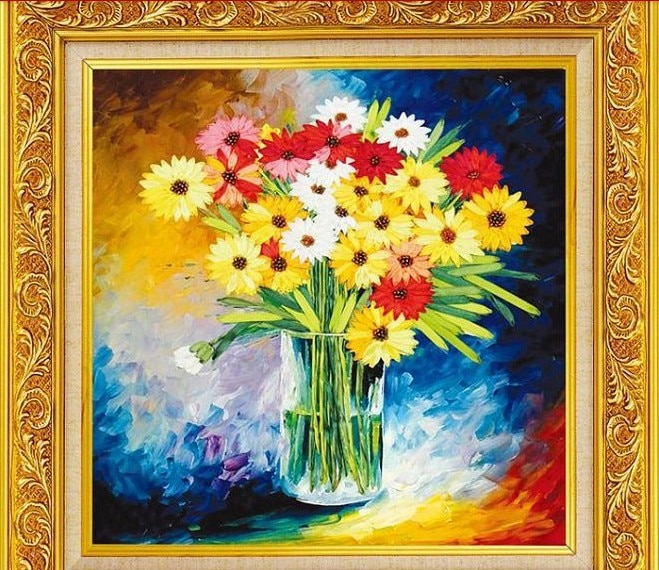 3D Silk Ribbon embroidery kit yellow sunflower flowers Bouquet needlework craft sewing supply DIY Handmade Embroidery Decor plus