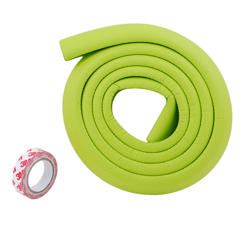 Productos de seguridad para niños, Protector de muebles de borde de mesa de vidrio, barra de choque de Horror, Protector de choque de espuma de esquina, Protector de colisión de 200cm: green