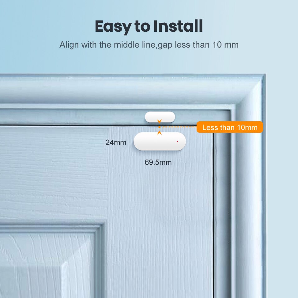 Avatto Tuya Zigbee Deur Sensor,Smart Deur Open/Gesloten Detectoren, smart Home Raam Sensor Werken Met Alexa,Google Home Gateway Hub