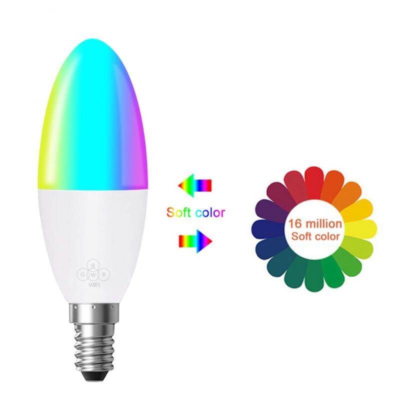 E14 E27 B22 E26 Smart Wifi Led Lamp Voor Alexa Google Thuis Voice Control Lamp Ultra Laag Stroomverbruik Led smart Kaars Lamp