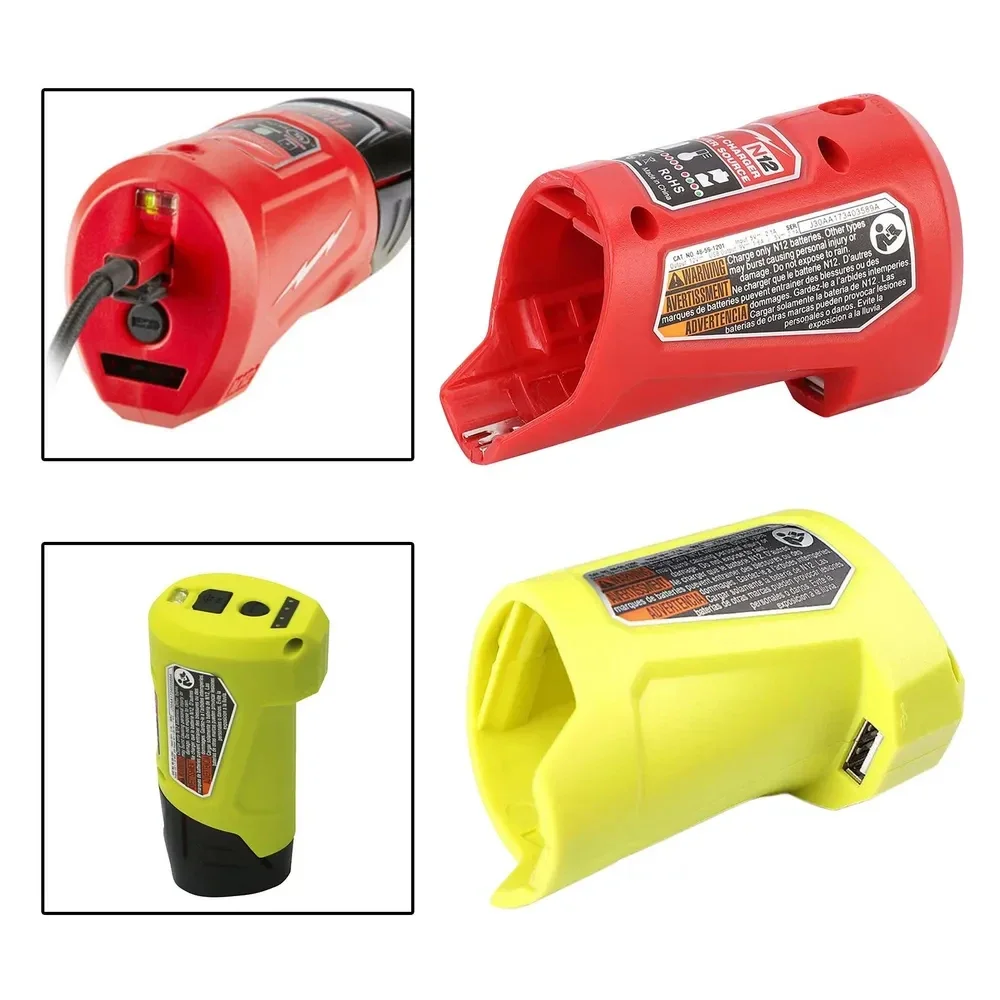 Adapter N12 Li-ion Battery Charger Converter for Milwaukee M12 12V 10.8V Lithium Battery USB Device Mobile phone Power Supply