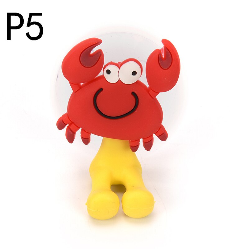 24 colors Wall Suction Holder Tool Animal Cute Cartoon Suction Cup Toothbrush Holder Bathroom Accessories Set: P5