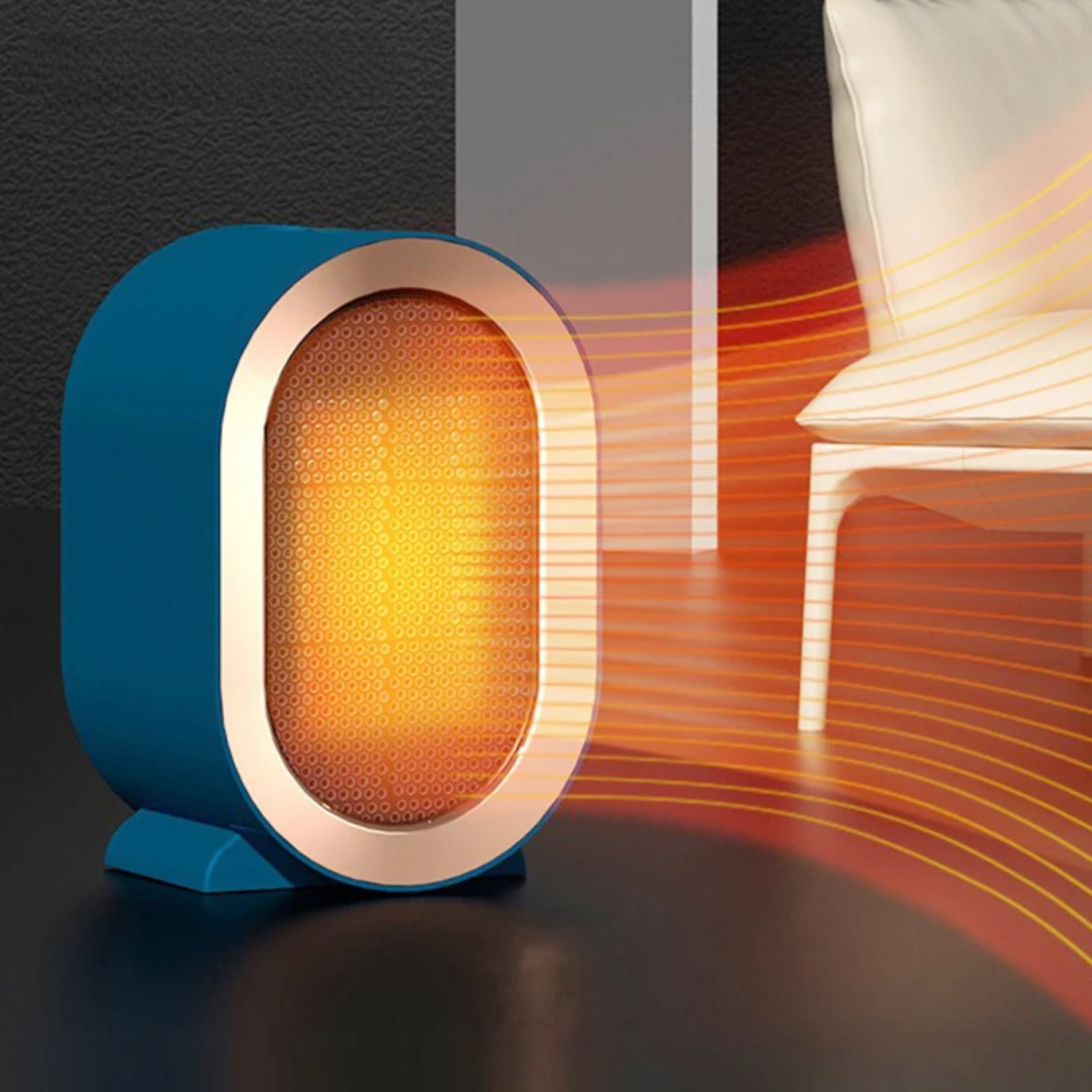 Calentador portátil, estufa de calefacción para habitación, Mini radiador doméstico, máquina calentadora remota, calentadores de escritorio de invierno, 1200W