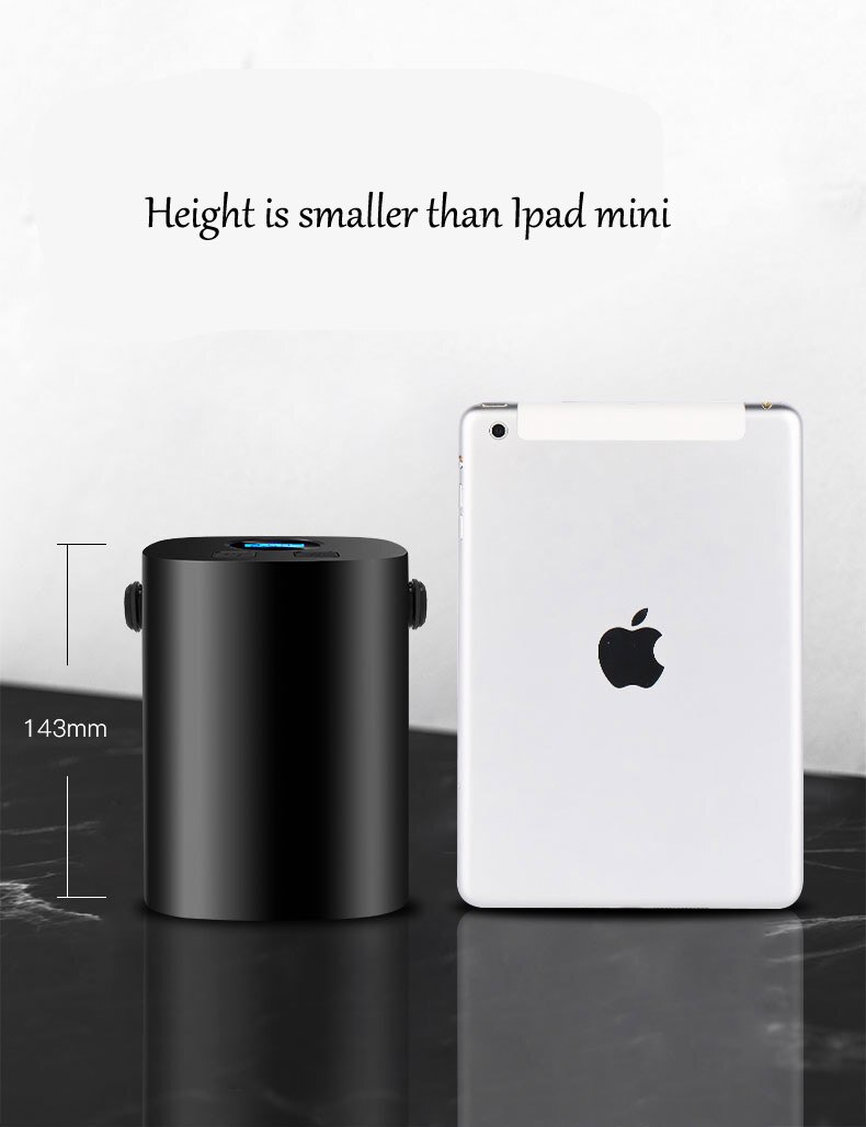 12V Cordless Tire Inflator, Hand Held Air Pump with Digital LCD Rechargeable Li-ion,Car accessories