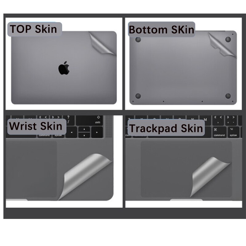4 in 1 set Full Body Sticker Film for MacBook Pro 14 16 M1 Pro Max A2442 A2485 Touchpad Film with Palm Rest Skin Protective