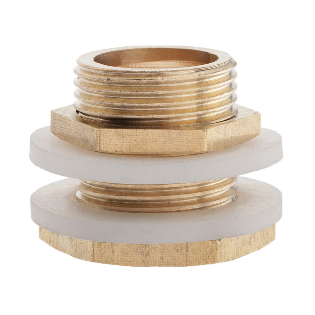 Solid Brass Water Tank Connector with Rubber Ring Leak-proof for Water Tanks: DN20 31mm