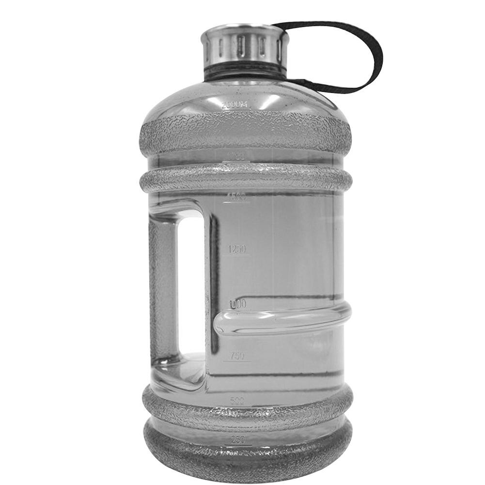 Botella de agua de gran capacidad de 2.2L, tetera con empuñadura sin BPA PETG, para gimnasio, Fitness, deportes al aire libre, turismo, Camping: Gray