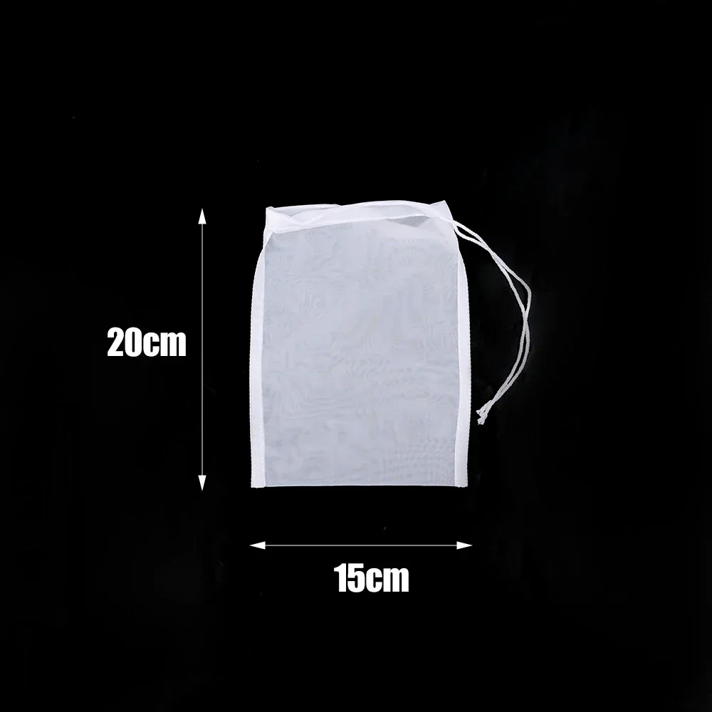 100Mesh Herbruikbare Mesh Sojamelk Nylon Filterzakken Moer Yoghurt Thee Koffie Olie Voedsel Druk Filter Theepot Grote Keuken Filters Zak: M / Black