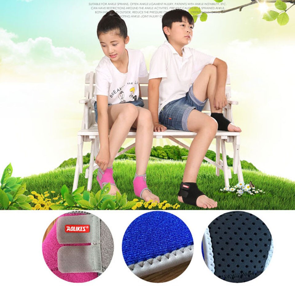 AOLIKES 1 Paar Kinderen Kids sport Enkel Ondersteuning Basketbal Verstelbare Enkel Ondersteuning Badminton Enkelbrace Ondersteuning Beschermende