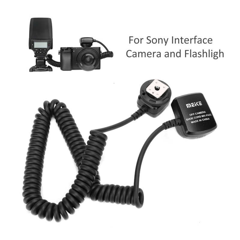 Meike MK-FA02 Camera Flash Sync Cable 3M 9.8ft TTL Shoe Flash Light Synchro Cable Cord for Sony A7 Camera Flashlight